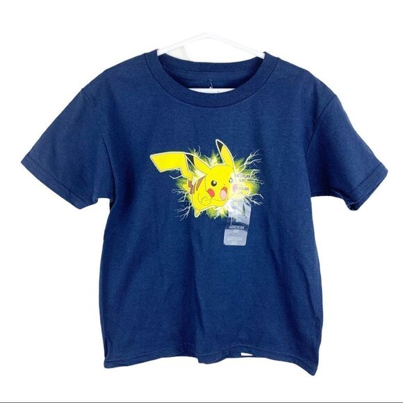 Pokémon Pikachu Kids Short Sleeved Tee Sz M (5/6) NEW - Picture 1 of 9